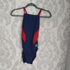 Woman' SpeedoOne Piece - Blue and Red